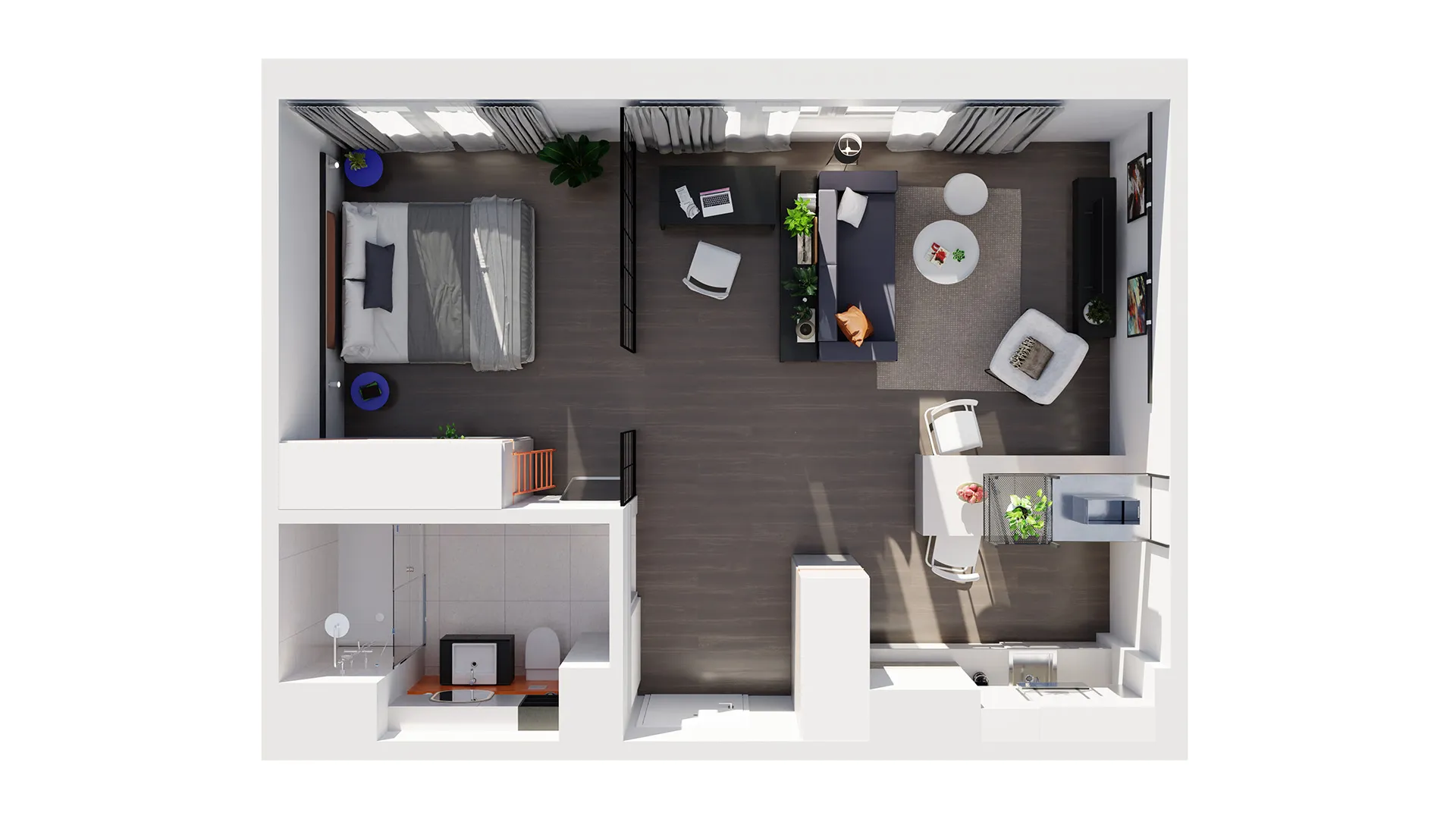 3D-Grundriss Beispiel: 3d floor plan studio 2