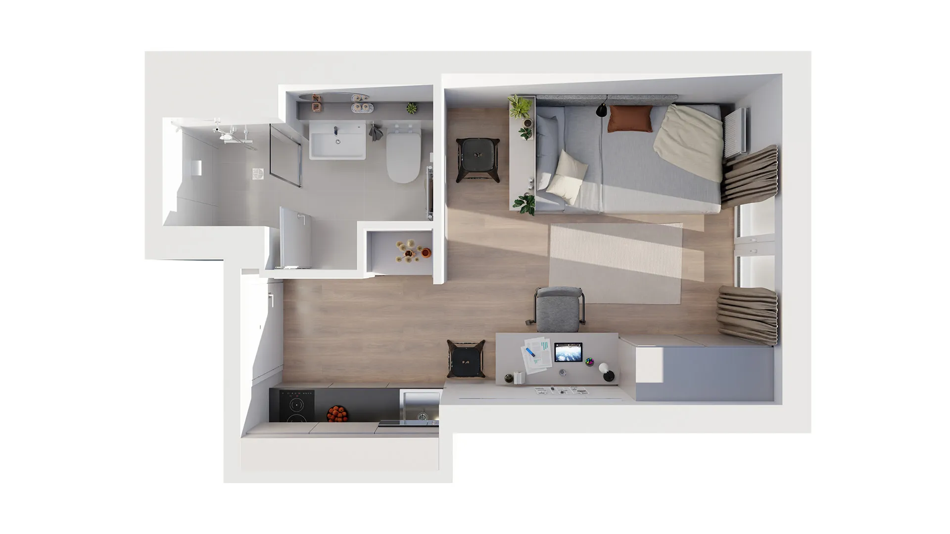 3D-Grundriss Beispiel: 3d floor plan studio 4