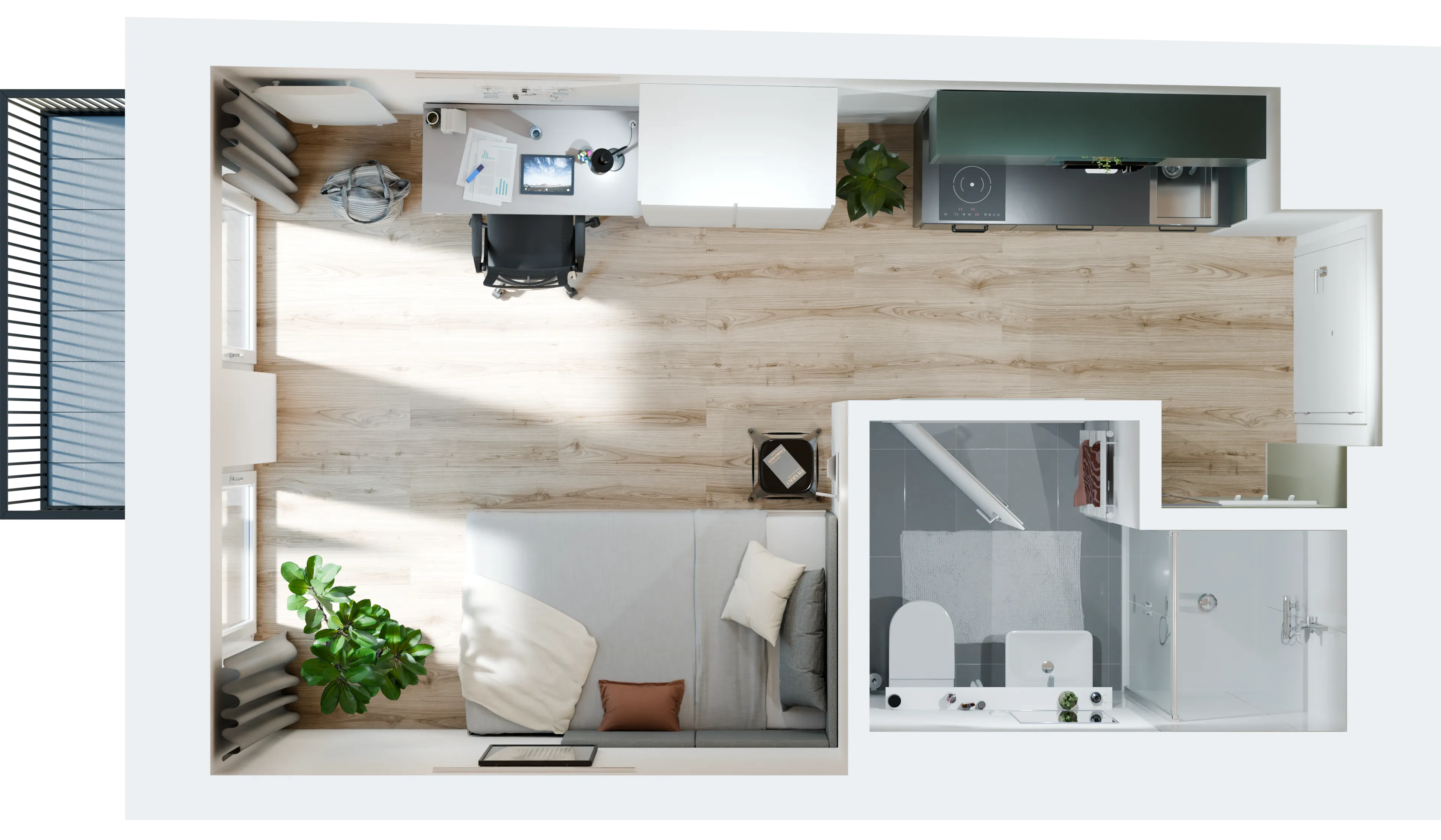 3D-Grundriss Beispiel: 3d floor plan studio 6