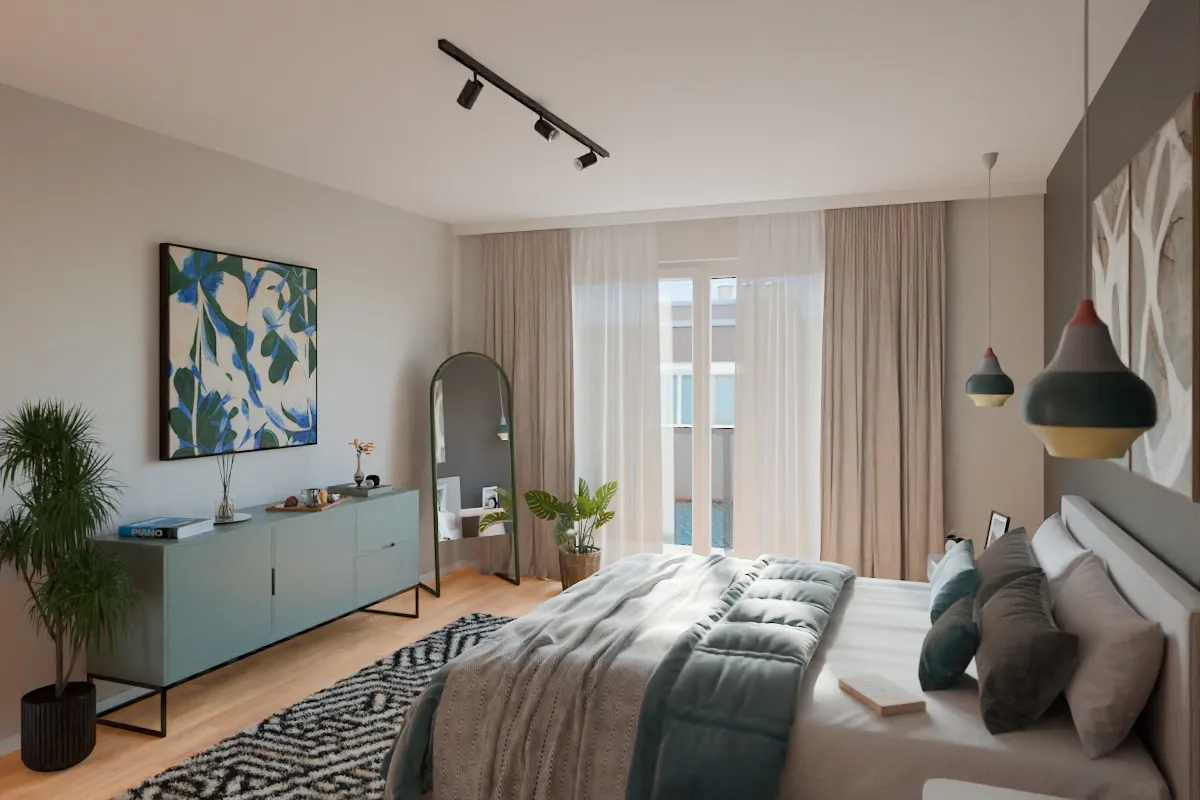 Schlafzimmer, Innenvisualisierung