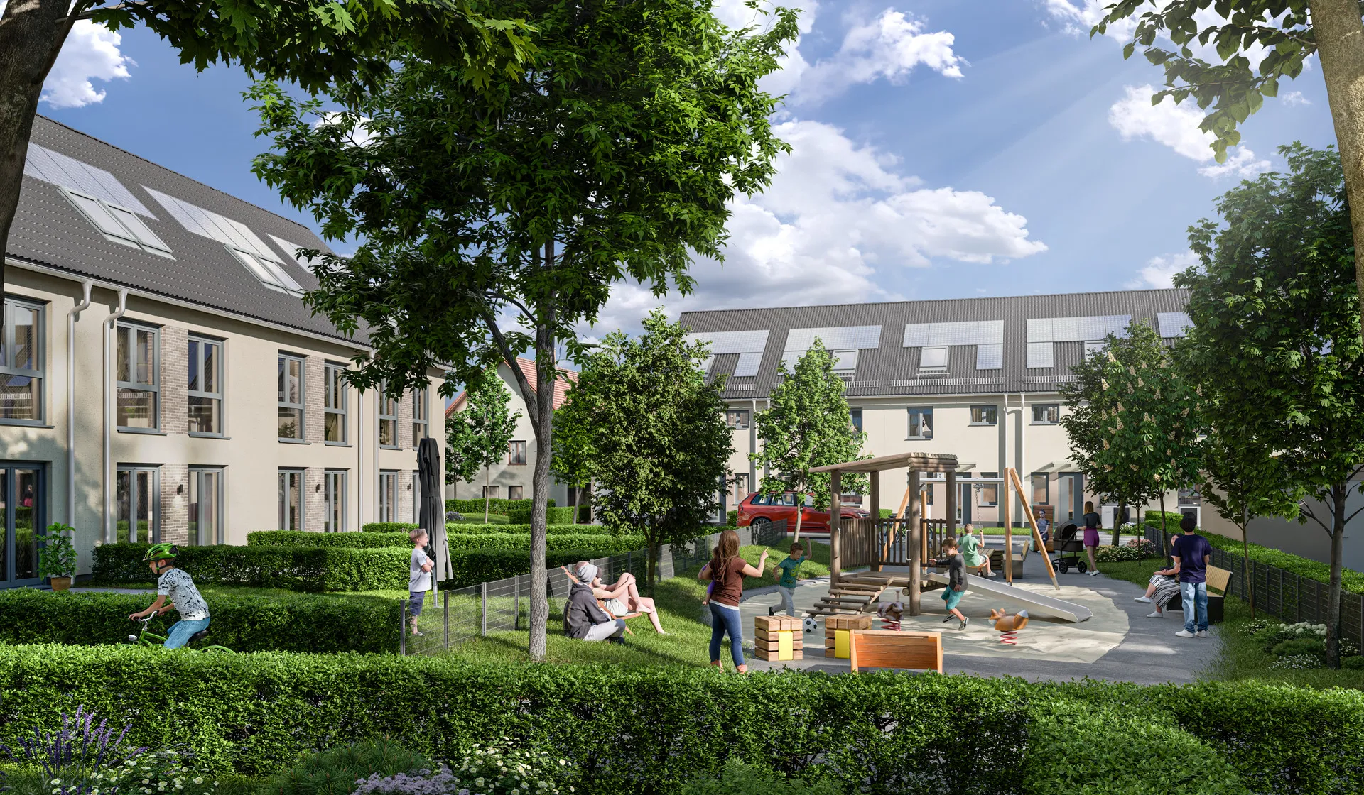 Courtyard rendering, Petersbogen