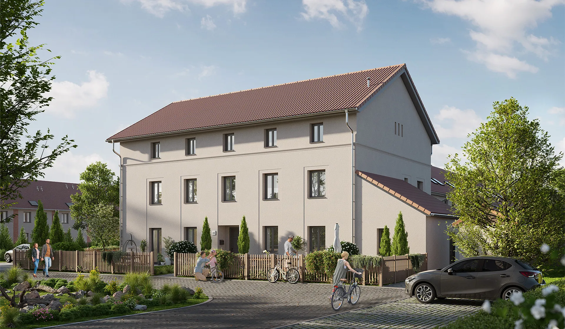 Stadthäuser, Außenvisualisierung