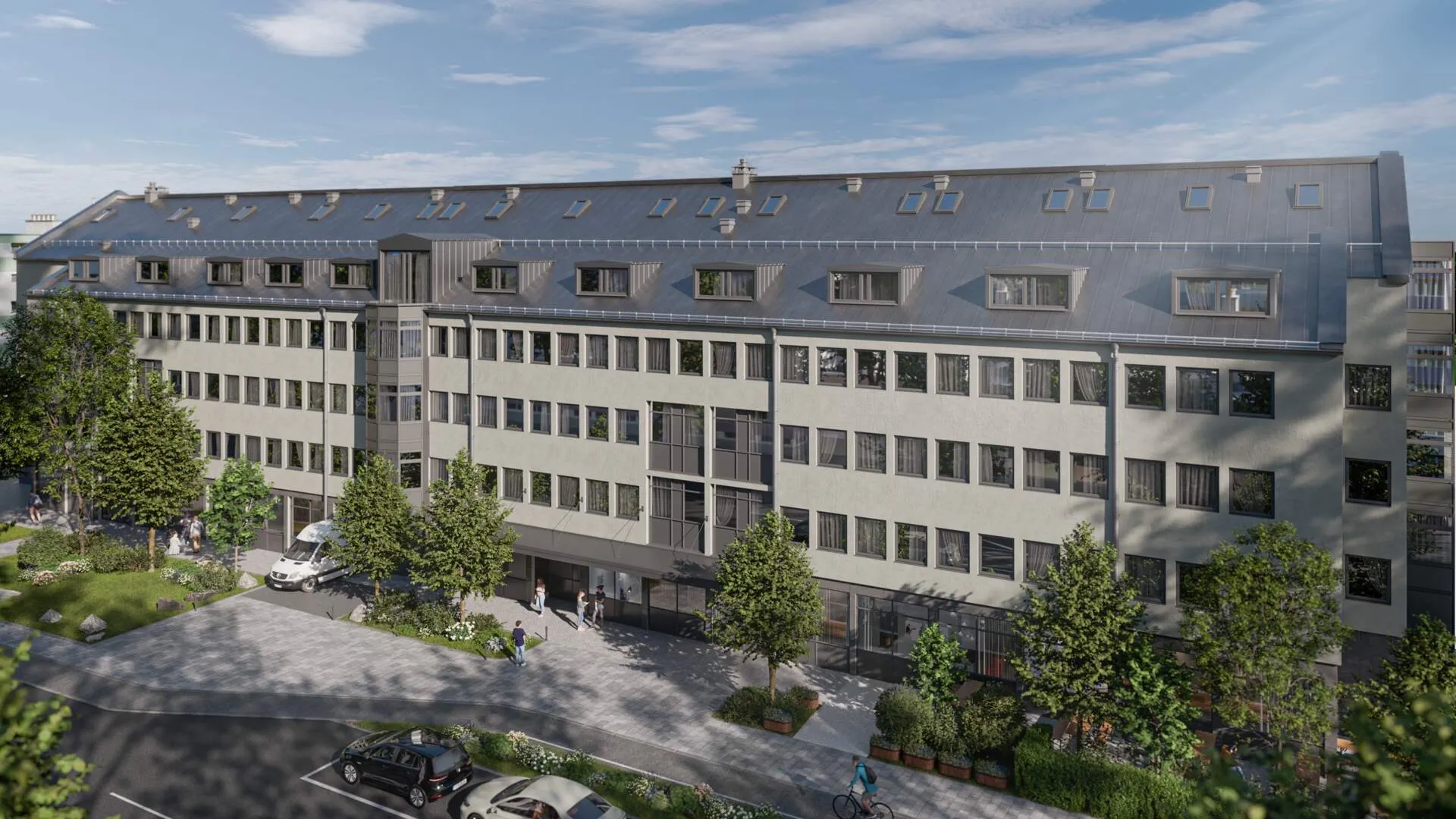 VivaMunich, Außenansicht des revitalisierten Gebäudes