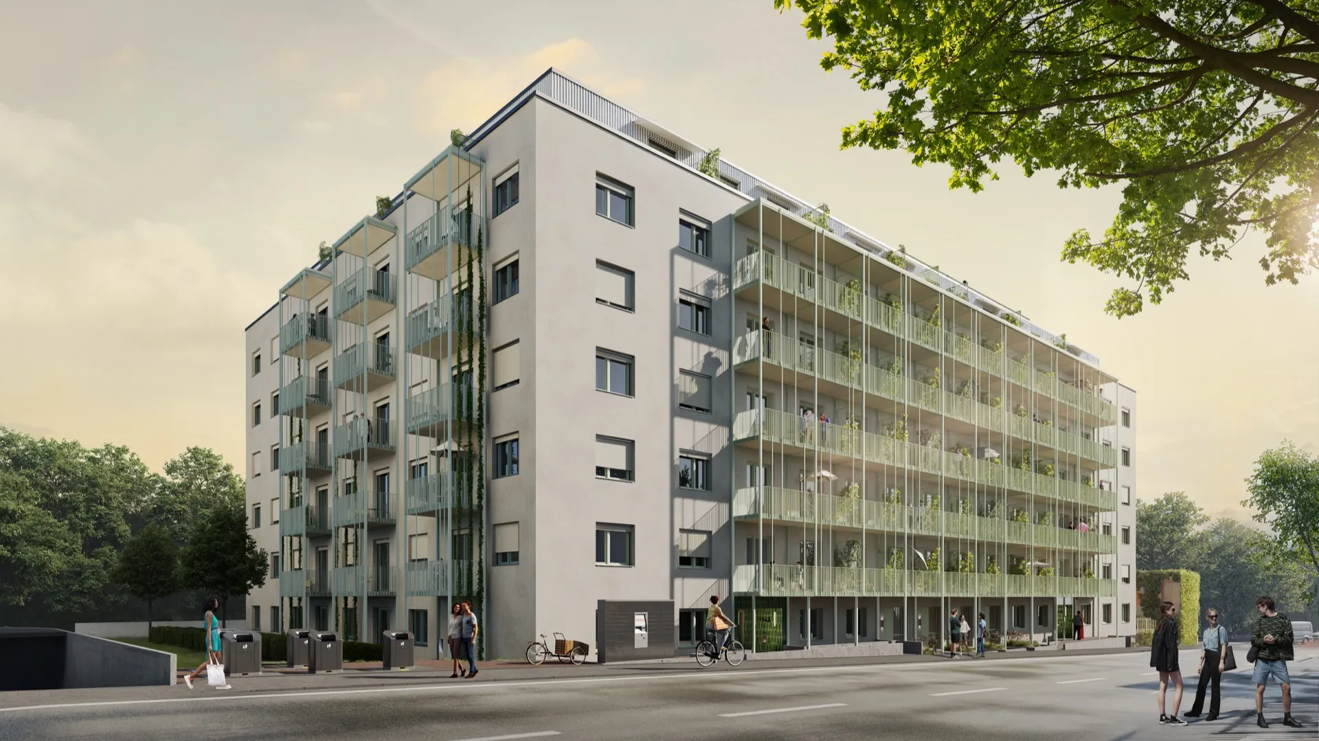 Wohnquartier Oderstraße Berlin, Straßenansicht