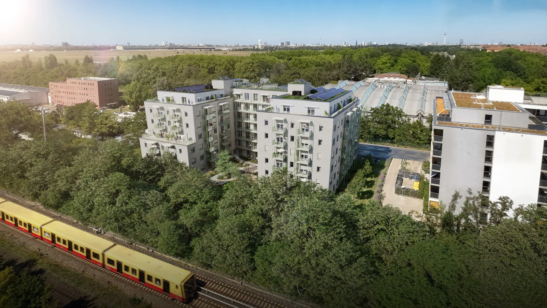 Wohnquartier Oderstraße Berlin, Vogelperspektive