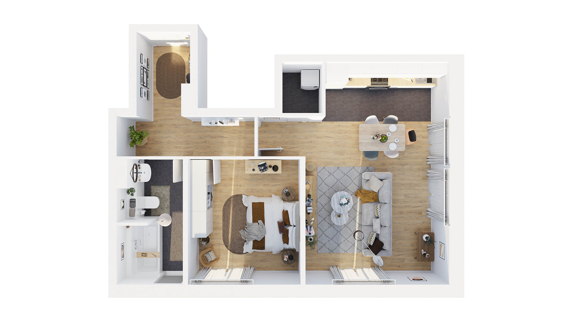3D Grundriss Wohnung 2