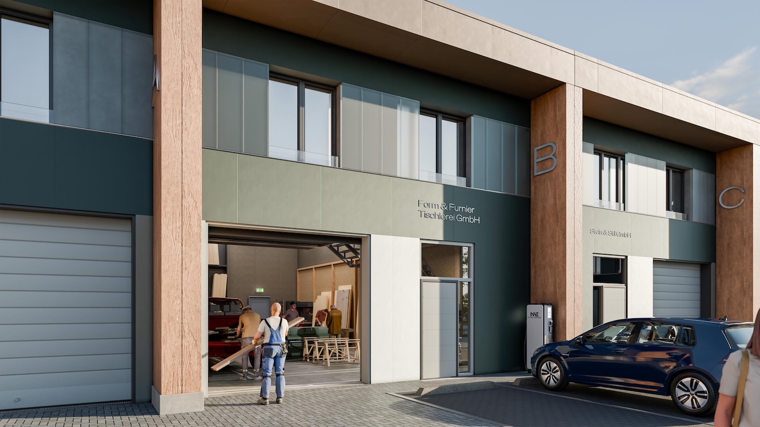 Quartier Gewerbe 3D Visualisierung