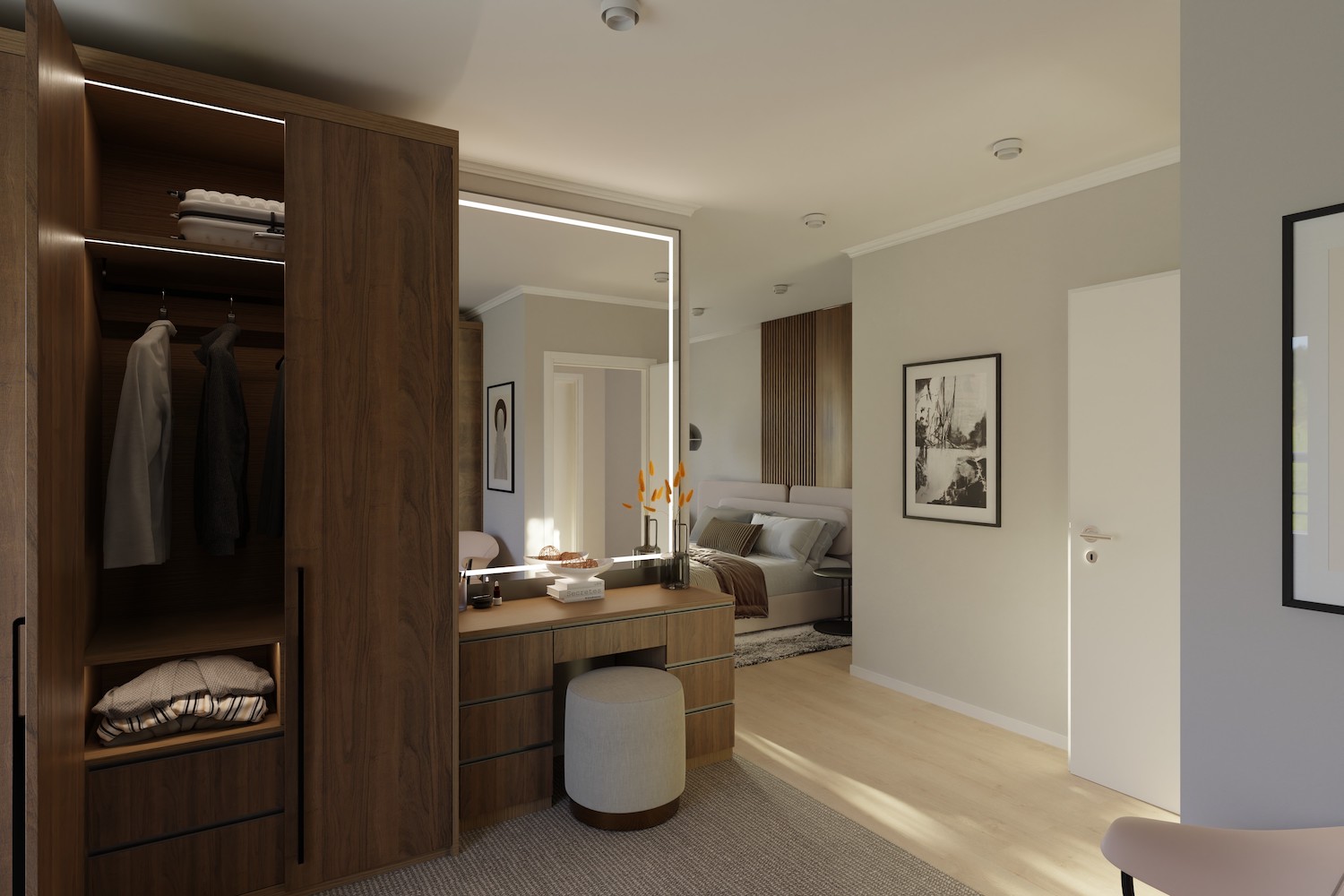 Ankleidezimmer Innenraumvisualisierung