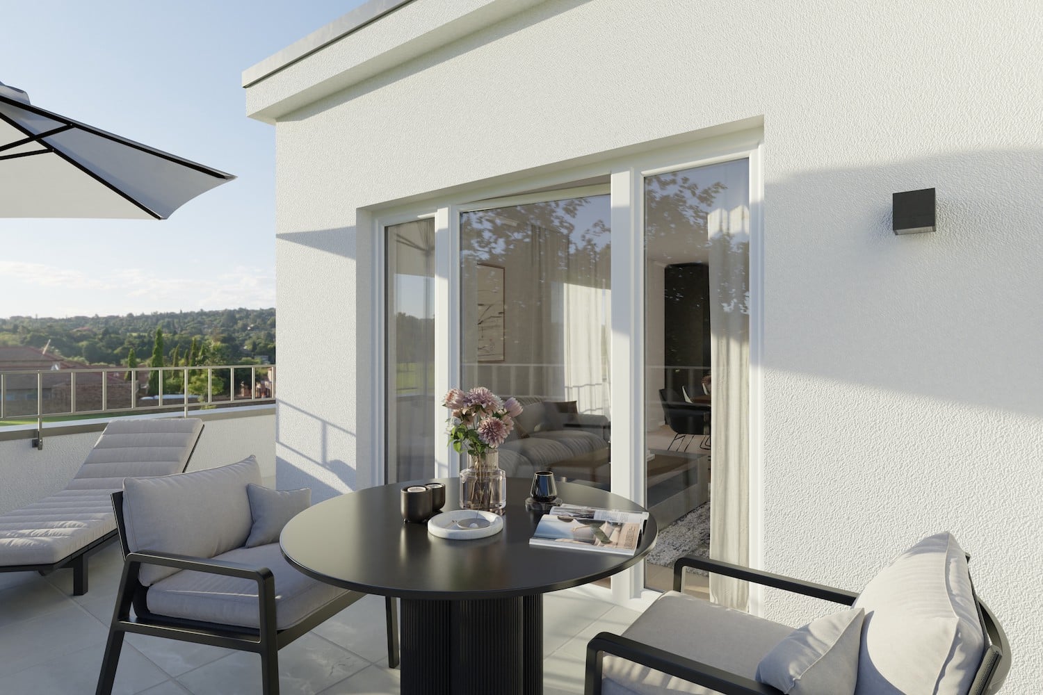 Terrasse Innenraumvisualisierung