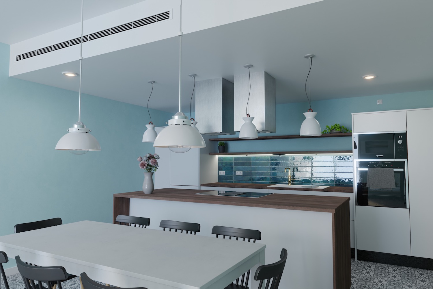 Büro Lounge 3D Visualisierung